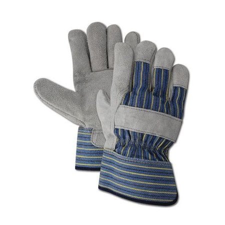 MAGID DuraMaster Gunn Cut Split Leather Palm Gloves, 12PK TB655EJJ